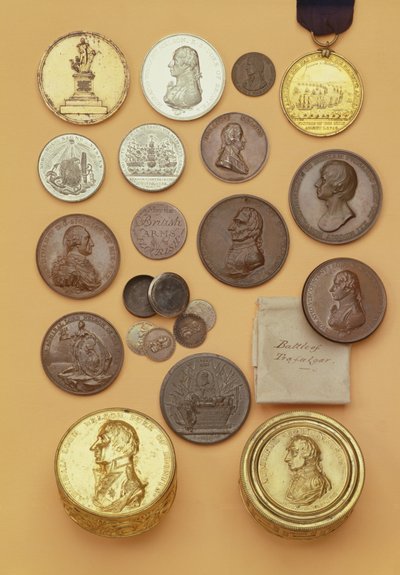 ネルソン卿、1798-1805年に関連するさまざまなメダル（金属） 作： English School