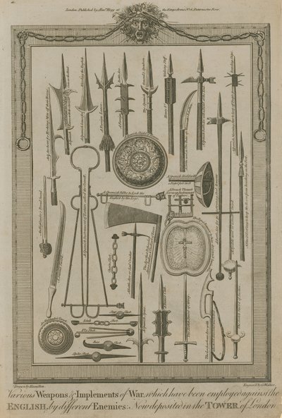 さまざまな武器と戦争の道具 作： English School