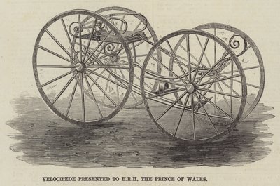 プリンス・オブ・ウェールズ殿下に贈られたVelocipede（刻印 作： English School
