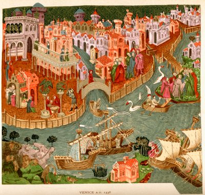 ヴェネツィア、1338年、ボドリアン図書館の原稿の後、JRグリーンの「イギリス人の短い歴史」から出版され、1893年に出版されました。 作： English School