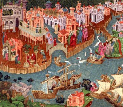 1338年のヴェネツィア、『イングランド人小史』より 作： English School