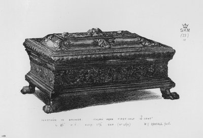 ヴィクトリア・アンド・アルバート博物館ブロンズ製インクスタンド イタリアの作品 16世紀前半（エングレービング 作： English School