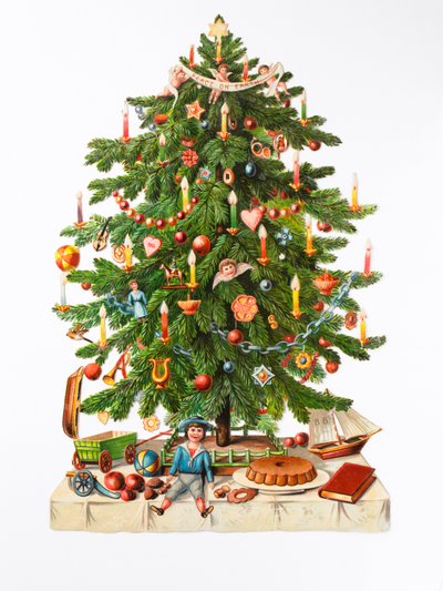 ビクトリア朝のクリスマスカード、1880年頃（紙くずの救済） 作： English School