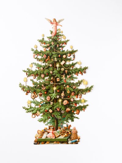 ビクトリア朝のクリスマスカード、1880年頃（紙くずの救済） 作： English School