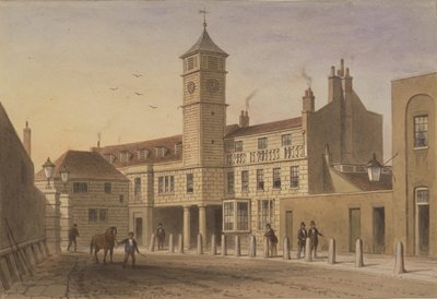 ブリッジヤード、トゥーリーストリート、1846年にブリッジハウスのビュー（紙にトイレ） 作： English School