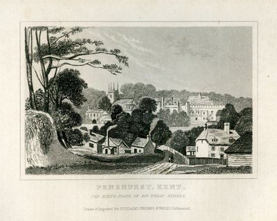 ペンスハースト、ケント、1840年頃の眺め 作： English School