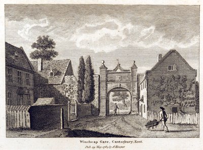ウィンチープゲートの眺め、1784 作： English School