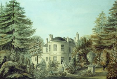 18世紀の別荘の眺め、1790年頃（紙にトイレ） 作： English School