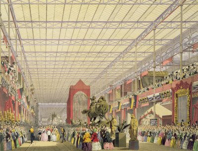 1851年の大展覧会の異国の身廊、ディキンソンズ総合写真からの眺め 作： English School