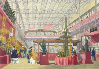 1851年のグレートエキシビションのフランスセクションの表示、ディキンソン総合写真 作： English School
