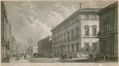 現在建築中のチャールズバリーによる、ポールモールのリフォームクラブハウスのビュー 作： English School
