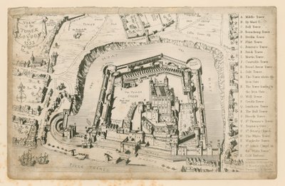 1553年のロンドン塔の眺め 作： English School