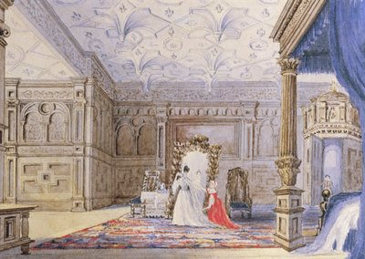 象眼細工の部屋、カンザリア州サイザー城、1840年頃（WC） 作： English School
