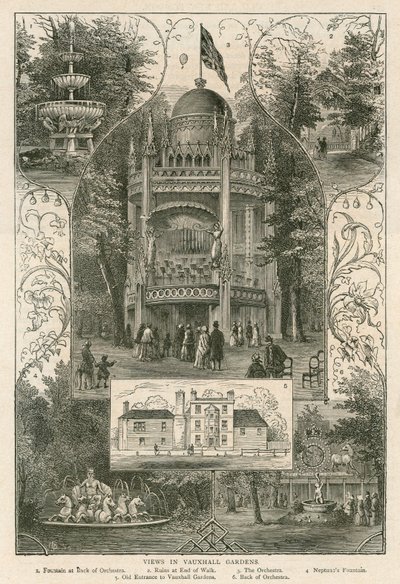ヴォクソール庭園、ロンドンの景色 作： English School