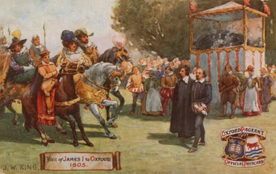 1605年のジェームズ1世のオックスフォード訪問 作： English School