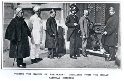 国会議事堂訪問：1919年インド国民会議代表 作： English School