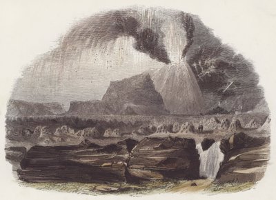 火山（彩色済み彫刻 作： English School