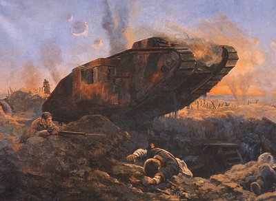 WWI 西部戦線で活躍するイギリスの戦車 作： English School