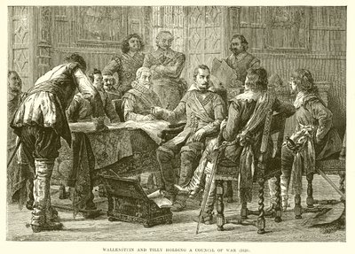 ウォーレンスタインとティリーが評議会を開催（1626） 作： English School