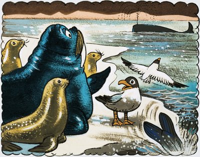 セイウチとカモメがクジラを見て 作： English School