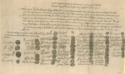 チャールズ1世の処刑の令状 作： English School