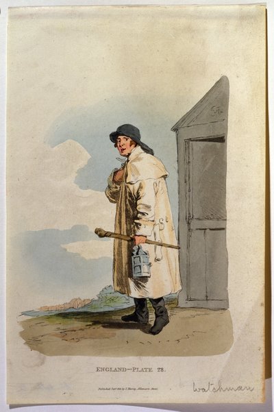 ウォッチマン、1813（アクアチント） 作： English School