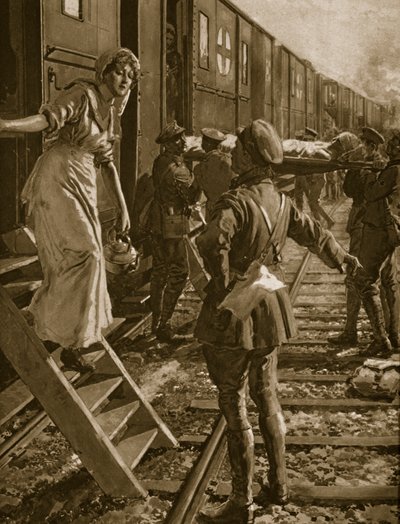 フランスの道端のカルバリー、1914-19 作： English School