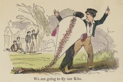 We are going to fly our Kite (color engraving) 作： English School