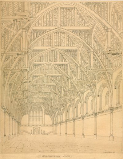 ウェストミンスターホール、1814年 作： English School