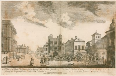 ホワイトホール。 1755年頃 作： English School