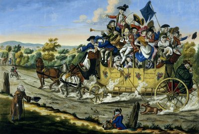 ウィットサンタイドの休日、パブ。 Carington Bowles（fl.1744-93）、1783（色付きの線の彫刻） 作： English School
