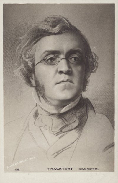 ウィリアム・メイクピース・サッカレー（1811-1863）イギリスの小説家（リトグラフ） 作： English School