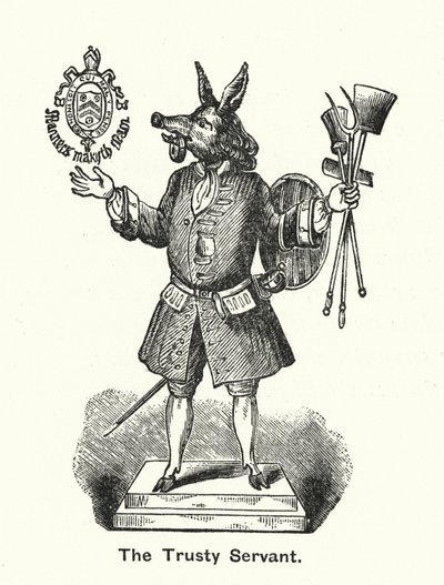ウィンチェスターカレッジThe Trusty Servant」（エングレービング 作： English School