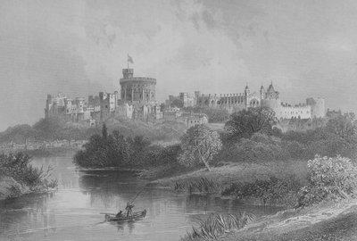 ウィンザー城、トーマスミルナー牧師による地理学のギャラリーからの出版、1880年頃 作： English School