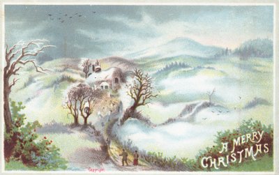 冬景色、クリスマスカード 作： English School