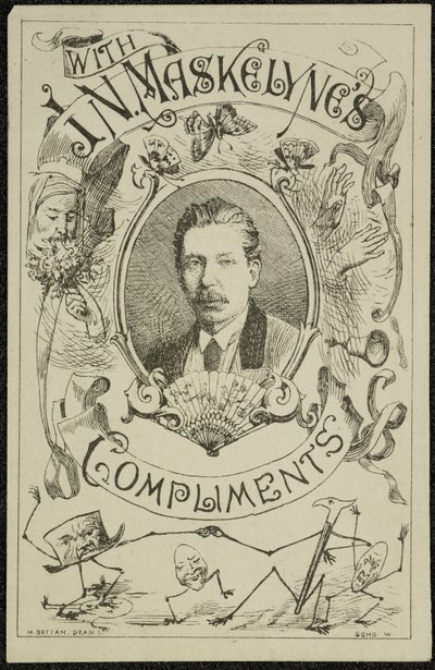 J.N.マスケリンの賛辞とともに、1875年頃（彫刻） 作： English School