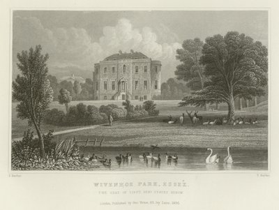 Wivenhoe Park、Essex、中尉の州議会議事堂Rebow 作： English School