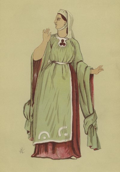 ヘンリー1世時代の女性の衣装 作： English School