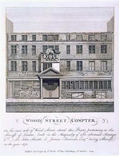 ウッドストリート、コンプター、パブ。 1793年。 作： English School