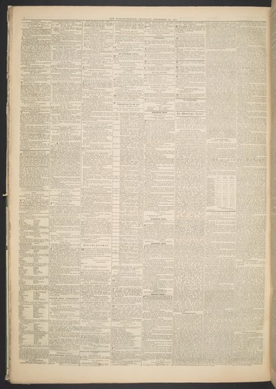 ウスターシャークロニクル、1871 年 9 月 20 日 (新聞用紙) 作： English School