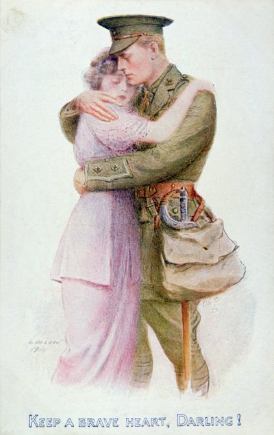 第一次世界大戦のポストカード、1914-18年頃（カラーリトグラフ 作： English School