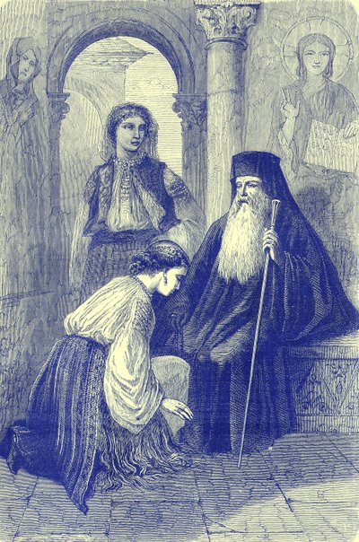 ルーマニアでの礼拝、HWベイツによって編集されたIllustrated Travelsのイラスト、c.1880を発行（デジタル強化画像） 作： English School