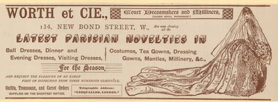 Worth et Cie、134 New Bond Street、ロンドン、広告 作： English School