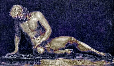 負傷したガウル、ビクターデュルイによるローマの歴史からのイラスト、1884年に公開（デジタルで強化された画像） 作： English School