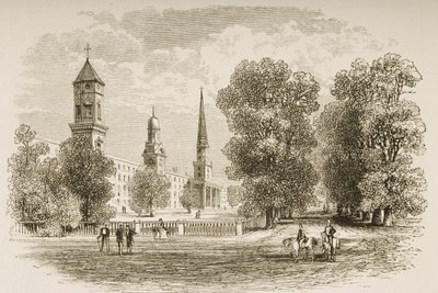 1876年頃、ニューヘブンのイエール大学、宗教施設協会発行の「アメリカンピクチャーズ」より1876 作： English School
