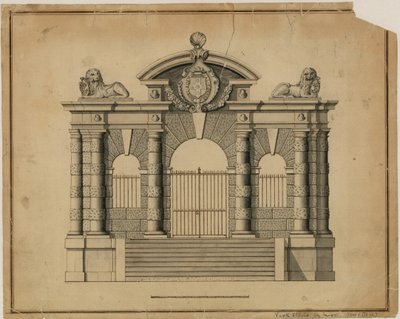 Inigo Jones、c 1626によるヨーク階段 作： English School