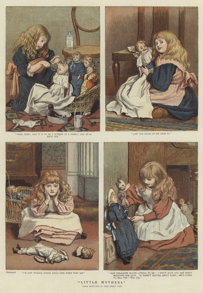 おもちゃの人形で遊ぶ若い女の子 作： English School