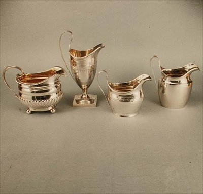 クリーム水差しのコレクション、すべてのジョージIII時代（1760〜1820）（シルバー） 作： English School English School