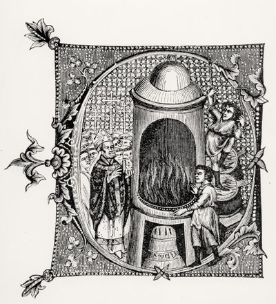 1878年にポールラクロアによって書かれ彫刻された、ウィリアムデュランによるDivinorum Officiorumによる歴史的な初期のC、中世およびルネサンスの科学と文学からのイラスト 作： English School English School