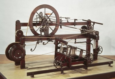 サミュエルクロンプトン（1753-1827）がc.1772-79で発明したスピニングラバフレームのレプリカ（木と金属） 作： English School English School